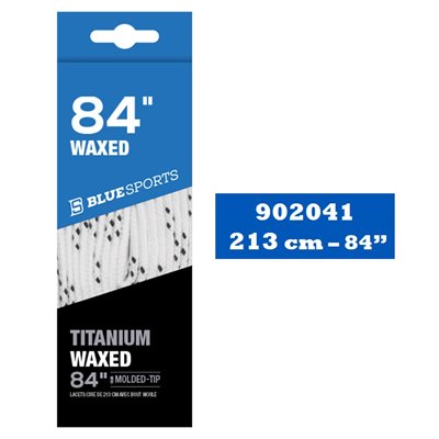 Titanium White / Black Wax MT Laces 84po / in