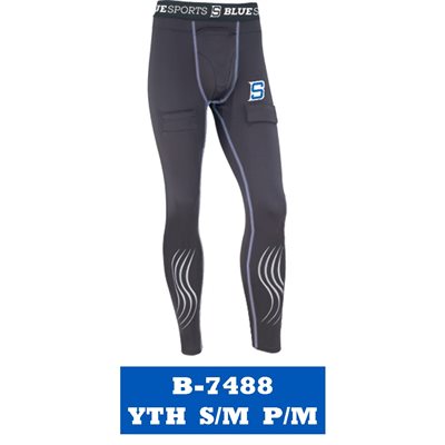 COMPRESSION PANT WITH CUP YOUTH S / M