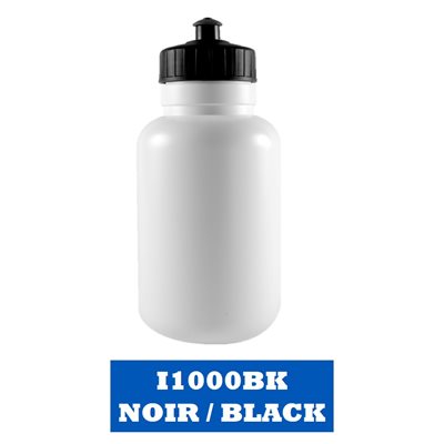 White Bottle 1000 ml w / t Black cap